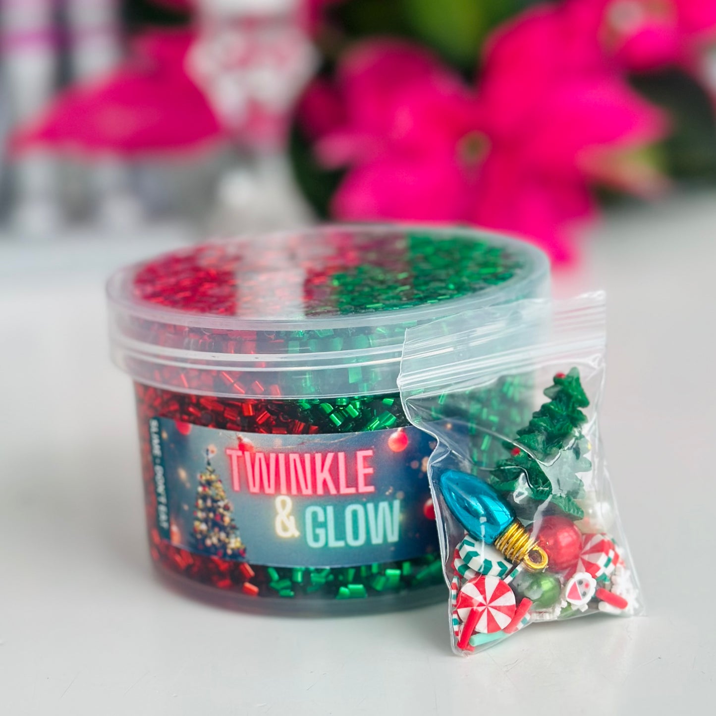 3 - Twinkle & Glow - Clear Bingsu Bead Slime