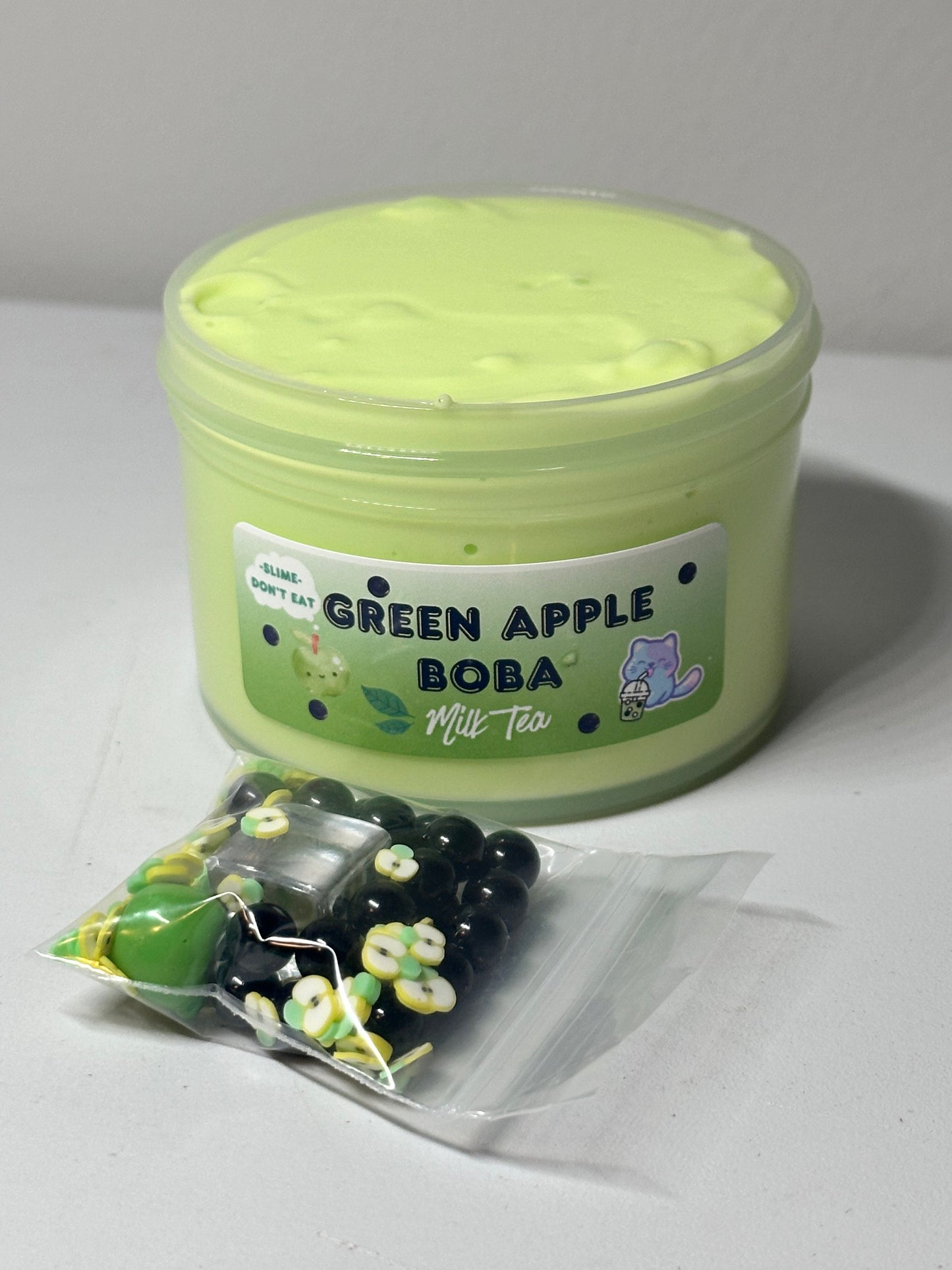 Green Apple Boba - Thick and Glossy Slime