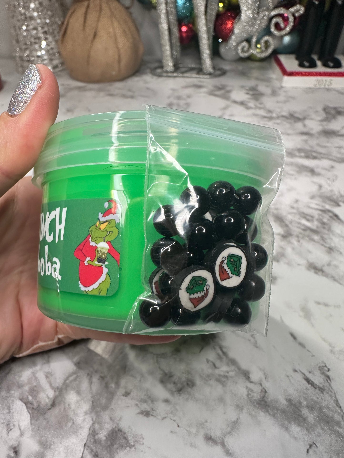 Grinch Boba - Glossy slime