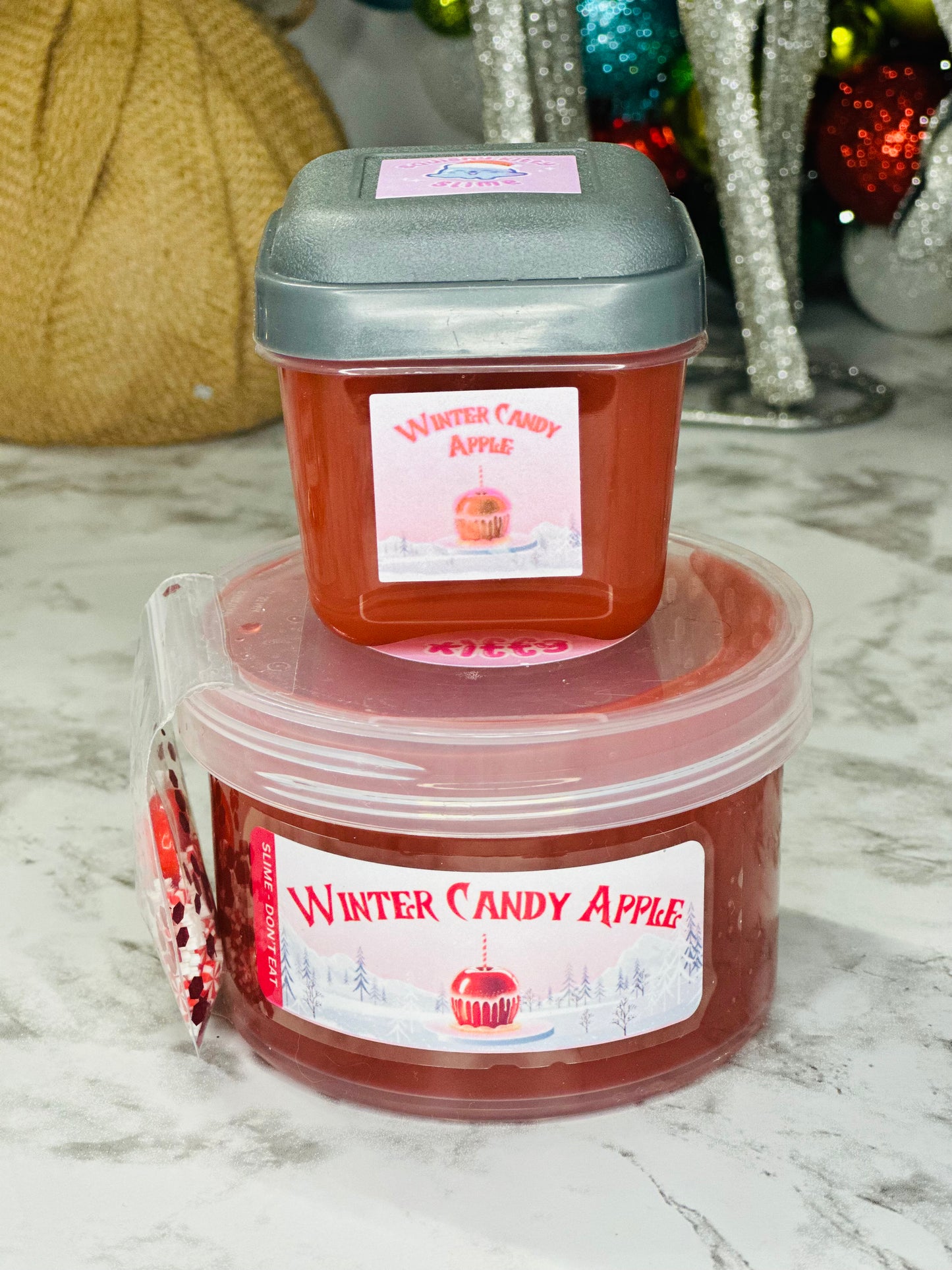 Winter Candy Apple - Coated Jelly Slime