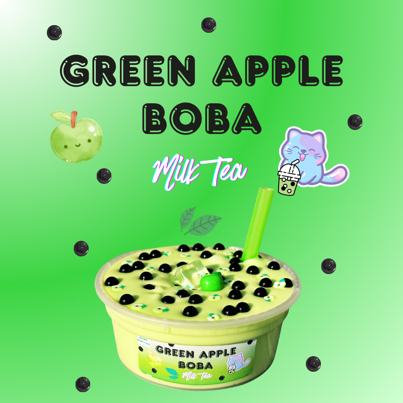 Green Apple Boba - Thick and Glossy Slime