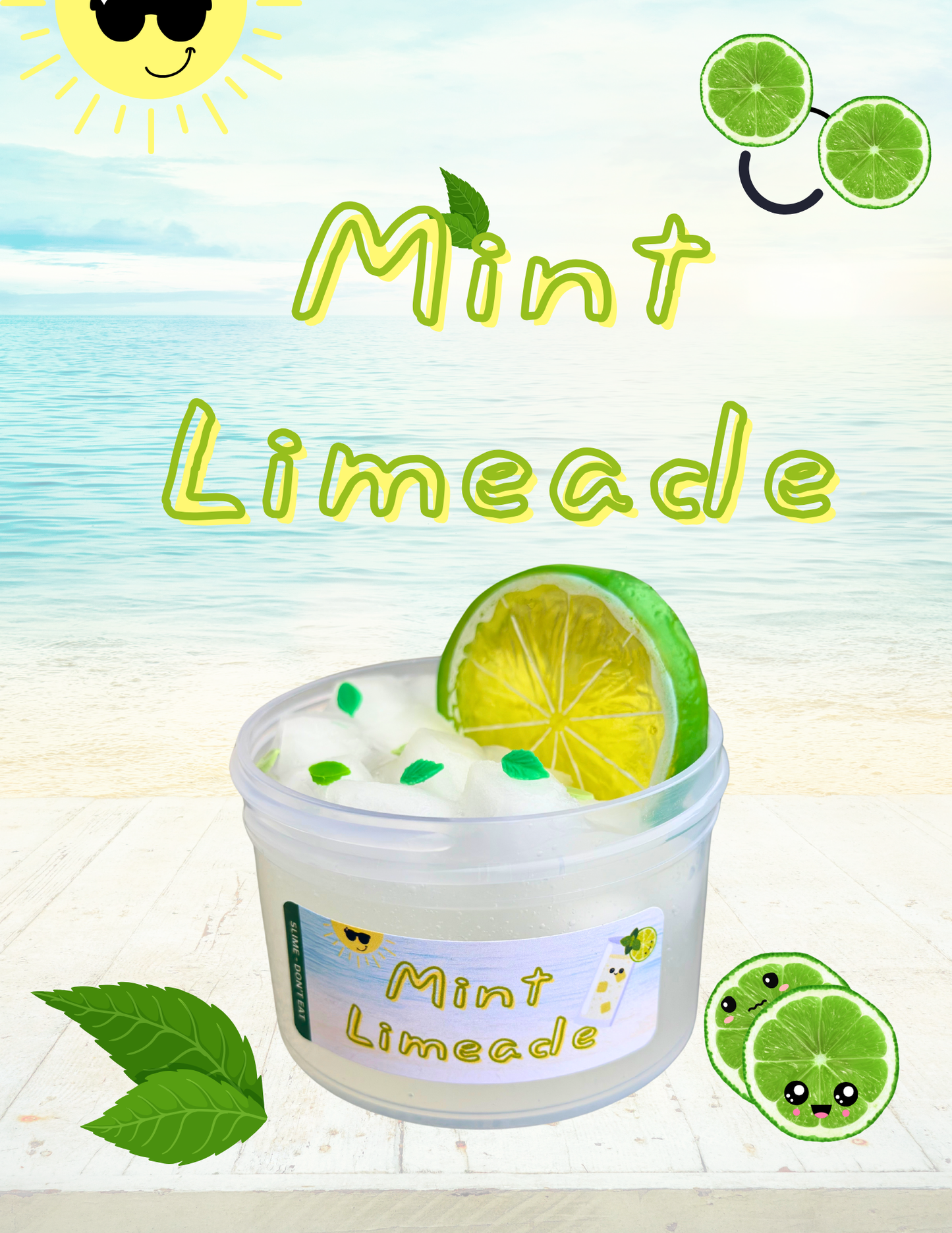 Mint Limeade Jelly Cube Slime