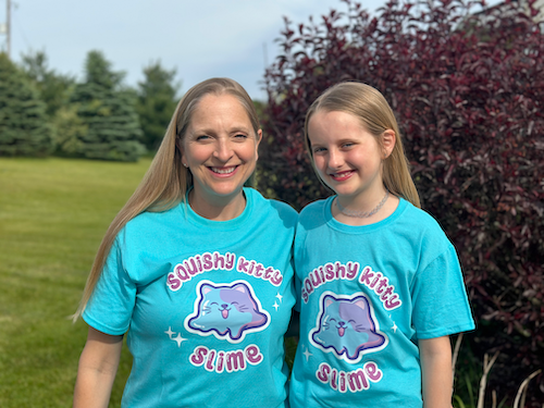 Mother and daughter owners of Squishy Kitty Slime.